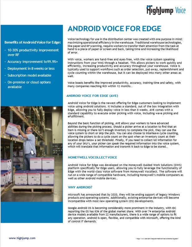 Cover for Android Voice for edge